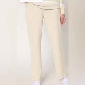 New Belle by Kim Gravel ScubaLuxe Straight Pant w/ pockets Cream size 3X